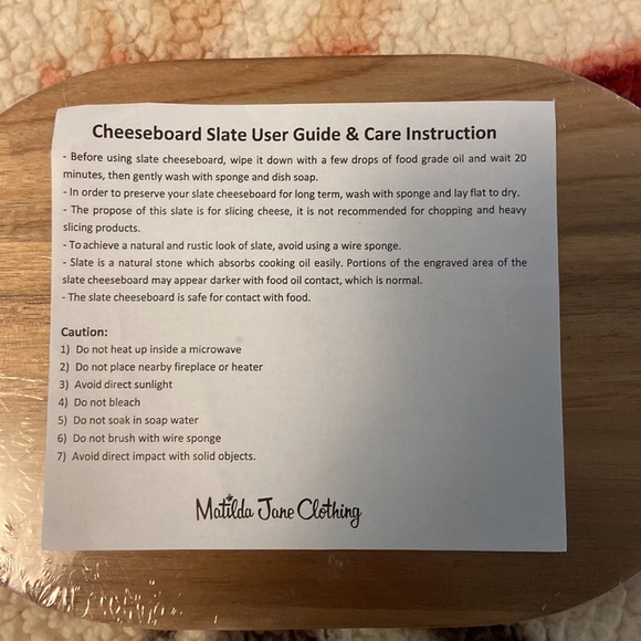 Sale! NEW Matilda Jane Slate Cheese Board Cutting Board - Picture 3 of 4